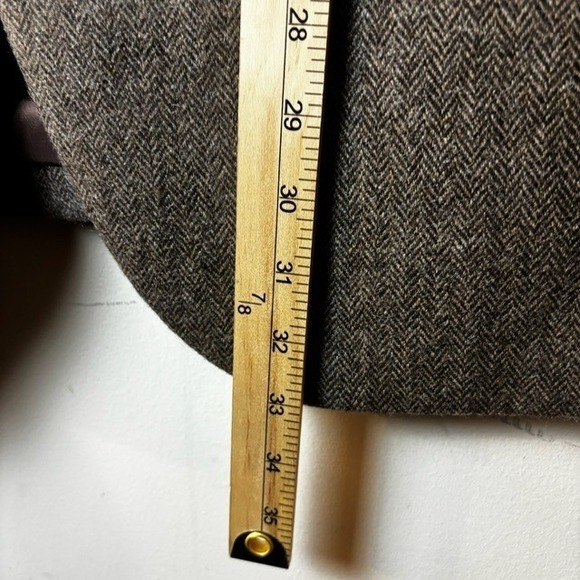 Mens‎ J Crew 44L Wool Blend Herringbone Blazer Sport Jacket Brown Two Button - Picture 12 of 13